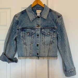 Alice + Olivia embellished denim jacket